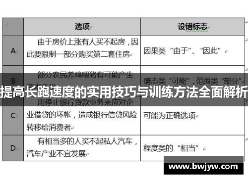 提高长跑速度的实用技巧与训练方法全面解析